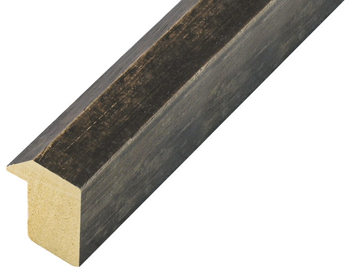 Moulding ayous, width 27mm, height 35, distressed black