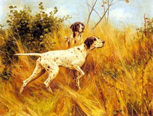 Dipinto: Cane da caccia - cm 50x70