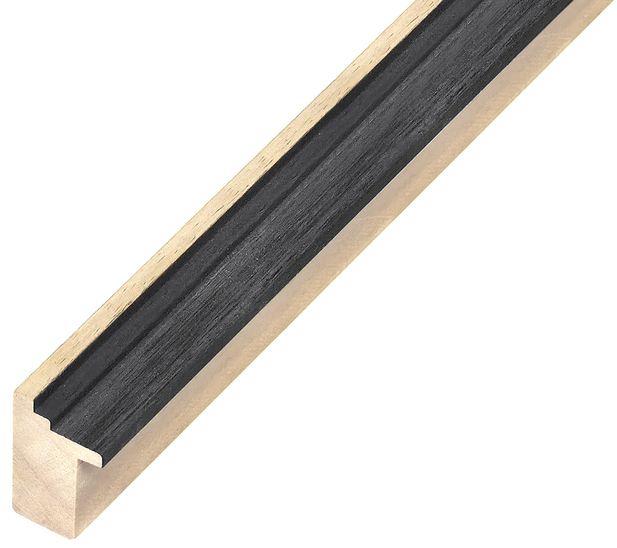 Asta in ayous - Larghezza 33mm Altezza 23- colore nero - 633NERO