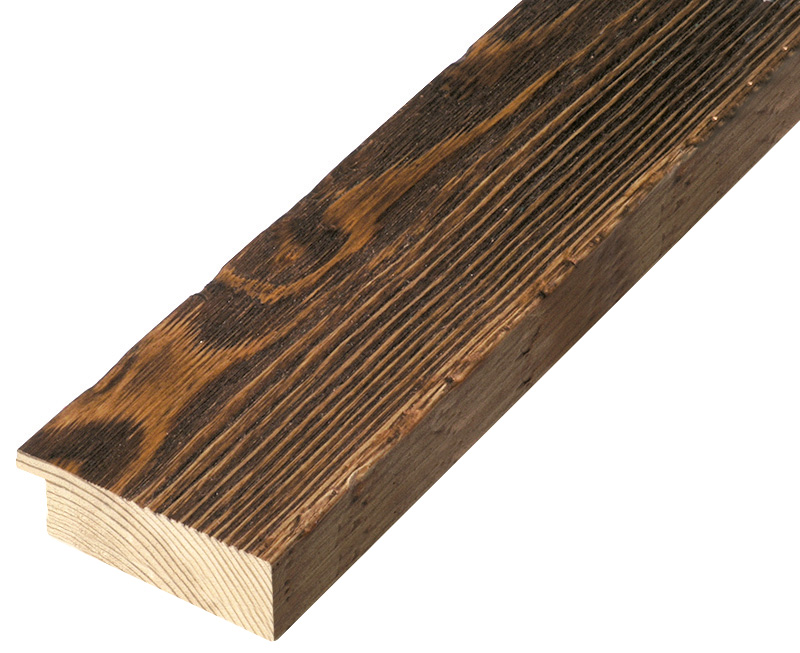 Moulding pine - Width 67mm Height 19 - rustic finish, cocoa
