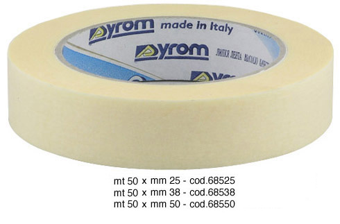 Nastro adesivo in carta color paglierino - mm 38x50 mt