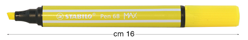 Pennarelli Stabilo Pen 68 MAX - Giallo limone