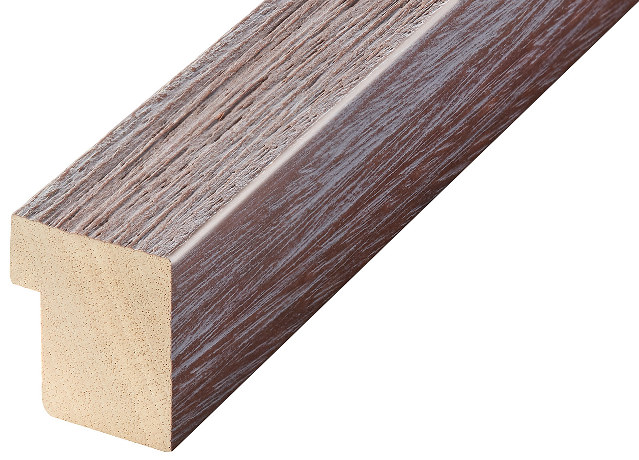 Moulding ayous, 38mm, 48height, rustic finish - plum