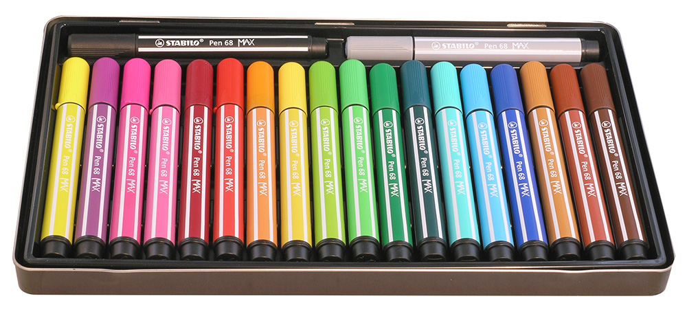Serie completa 20 pennarelli Stabilo Pen 68 MAX