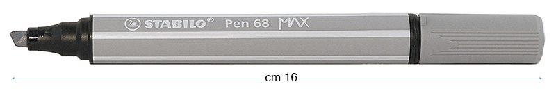 Pennarelli Stabilo Pen 68 MAX - Grigio freddo