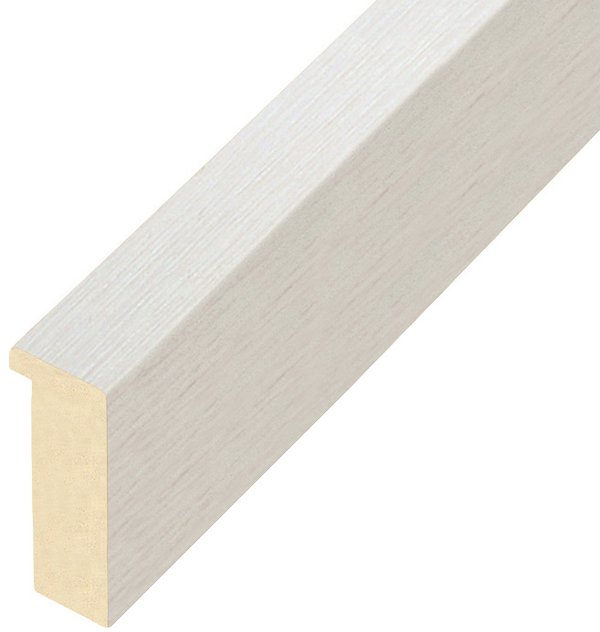 Moulding ayous Width 20mm Height 45 - white, open grain