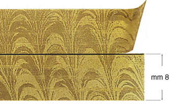 Nastri decorativi - Oro a onde - mt 12 - 2 strisce da 8 mm