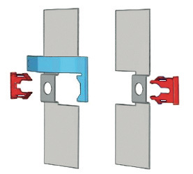 Kit C - Coppia di piastre adesive + 2 molle SpringLock
