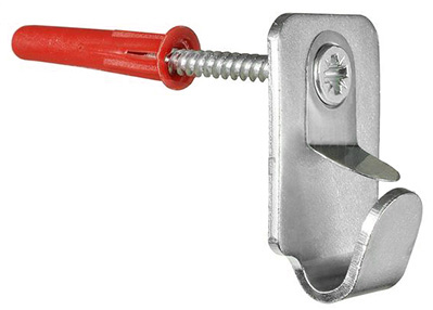 Ganci di sicurezza con viti e tasselli - Confezione 20 pezzi