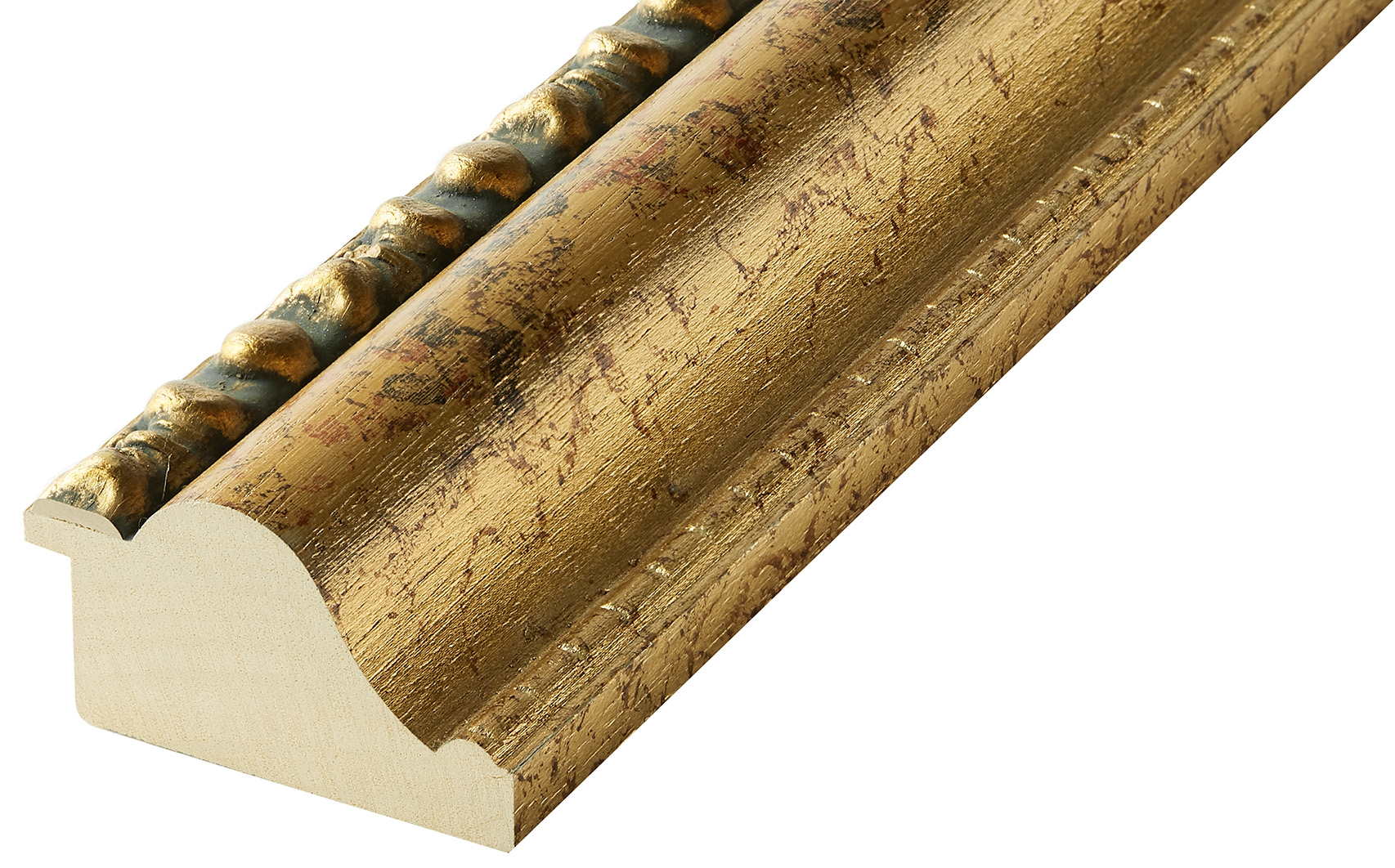 Asta ayous larg.75mm alt.40 - oro con fregi in rilievo - 975ORO