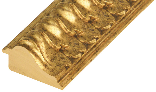 Asta ayous larg.100mm alt.52 - oro, decorazioni in rilievo