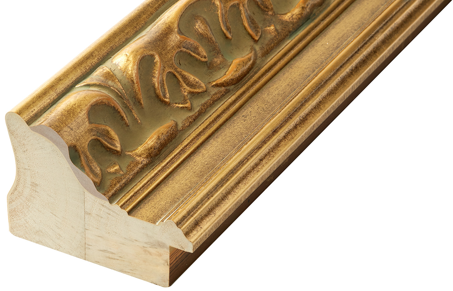 Asta jelutong, larg.102mm Alt.71 - Oro con decorazioni - 995ORO