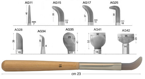 Brunitoi in pietra d'agata per lucidare la foglia oro - N° 25