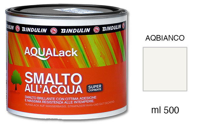 Colori all'acqua per legno - Barattolo 500 ml - Bianco satinato