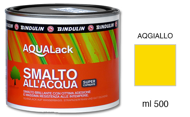 Colori all'acqua per legno - Barattolo 500 ml - Giallo satinato