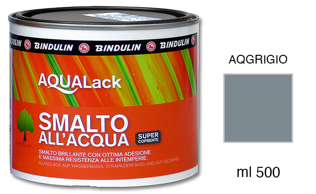 Colori all'acqua per legno - Barattolo 500 ml - Grigio satinato  