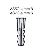 Tasselli Fisher per viti diametro 6 - Conf.100