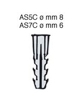 Tasselli Fischer diam.8 per vite sicurezza - Conf.100