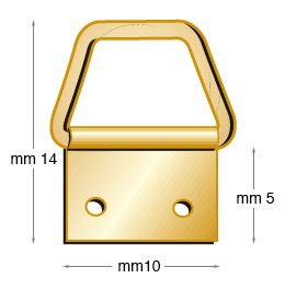 Attaccaglie trapezoidali ottonate n.1 - Confez.1000