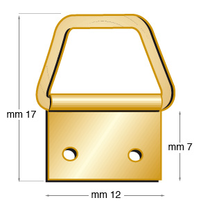 Attaccaglie trapezoidali ottonate n.2 - Confez.1000