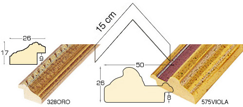 Serie completa di campioni ad angolo dell'asta 346-328-575 (3pz)