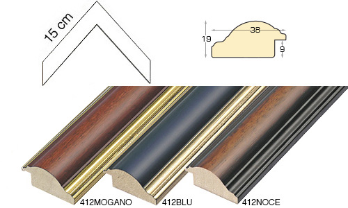 Serie completa di campioni ad angolo delle aste modello 412 (3 pezzi)