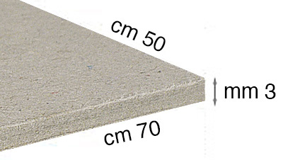 Cartone grigio - spessore mm 3 - cm 50x70