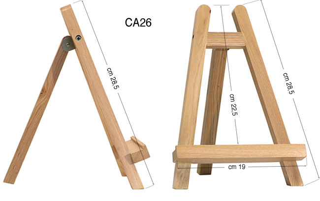 Mini-cavalletto a lira per esposizione - altezza cm 28