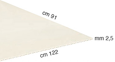Cartone ondulato Corri-Cor cm 91x122 per conservazione - fibre vergini