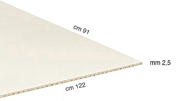 Cartone ondulato Corri-Cor cm 91x122 per conservazione - anti-umidità