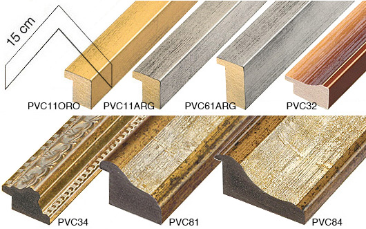 Serie completa di campioni ad angolo dell'asta in PVC (7 pezzi)