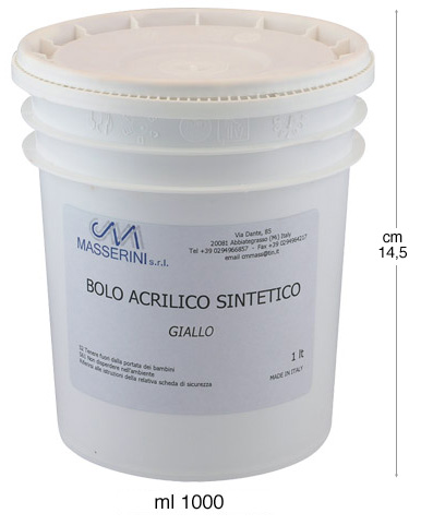 Bolo acrilico all'acqua giallo - 1000 ml