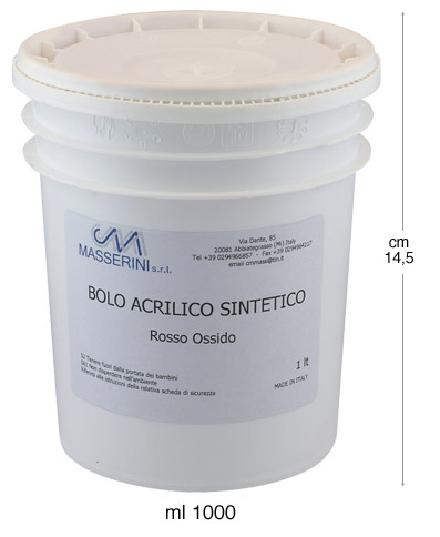 Bolo acrilico all'acqua rosso - 1000 ml