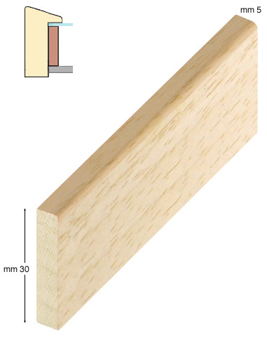 Distanziatore grezzo in tiglio mm 5x30 - D30T