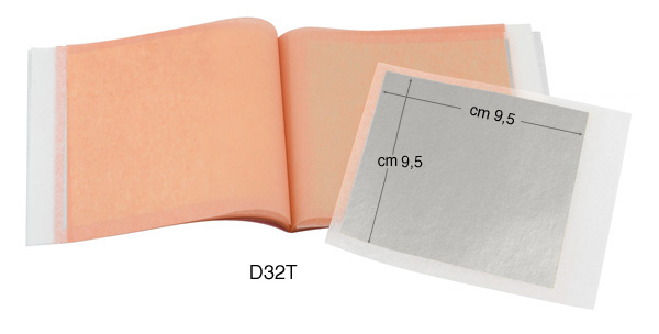 Foglia argento fino cm 9,5x9,5 - Libretto di 25 fogli decalco