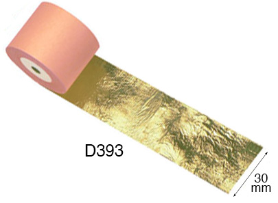 Foglia imitazione oro in bobina mm 30x50 mt