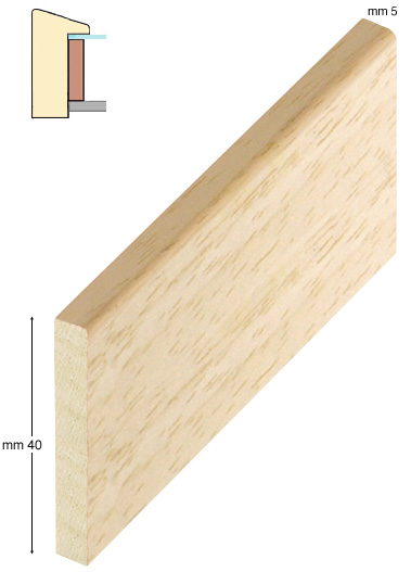 Distanziatore in ayous grezzo mm 5x40