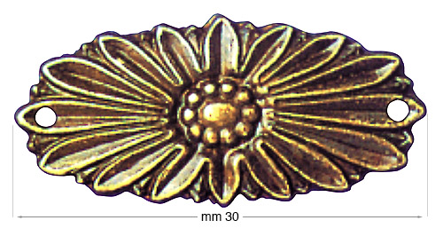 Fregio ovale mm 30 - Finitura bronzo - Conf. 4 pezzi