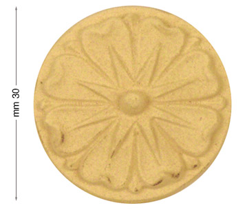 Rosetta in pasta di legno grezza diametro mm 30