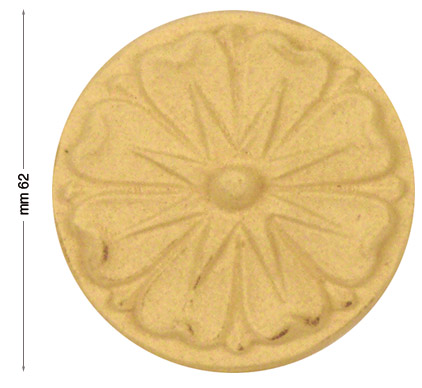 Rosetta in pasta di legno grezza diametro mm 62