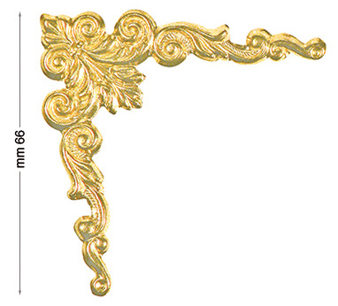 Fregi angolari in ottone - lato mm 66
