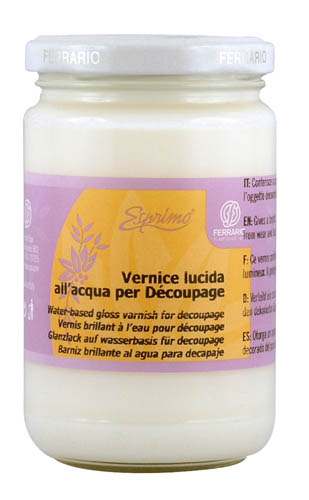 Vernice lucida all'acqua per decorazioni - ml 300