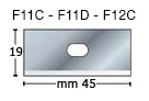 Lame 015 per Matmate e F2200 - affilate su lati - Conf. 10 lame