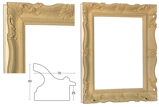 Cornice Francesina grezza cm 50x70 senza passepartout