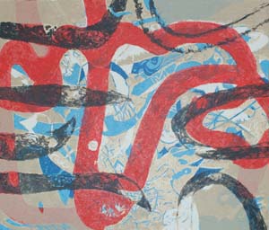 Guido Zilio: Serigrafia: Linee - cm 72x82