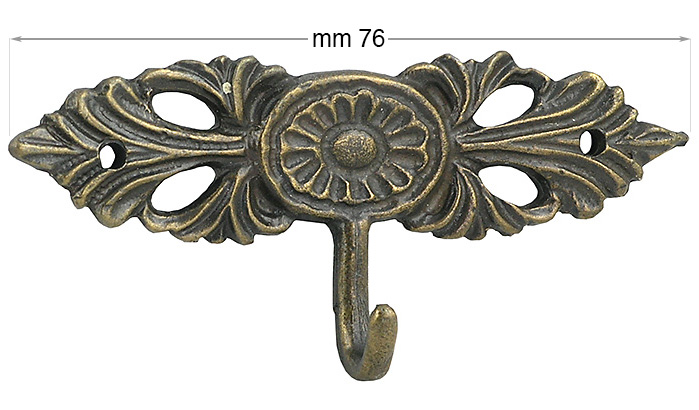 Ganci artigianali bronzati mm 76 - Confezione 10 pezzi