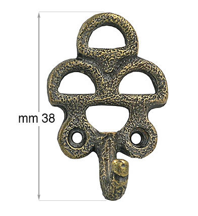 Ganci artigianali bronzati mm 38 - Confezione 10 pezzi
