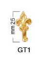 Ganci a giglio ottonati - piccoli - Bustina da 5 ganci