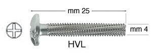 Bulloncini di ferro testa bombata mm 25 - conf.100