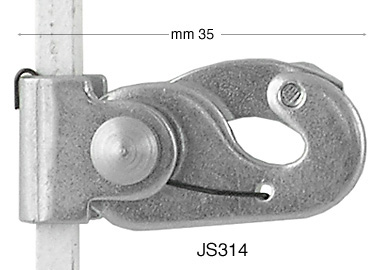 Gancio autobloccante anticaduta per asse verticale mm 4x4